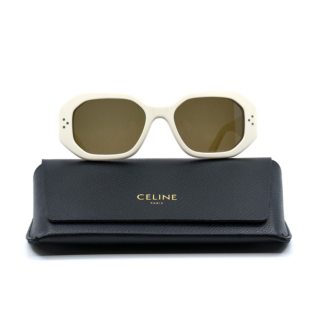 NEW CELINE CL40255I IVORY BROWN WOMEN'S SUNGLASSES AUTHENTIC - Picture 6 of 10